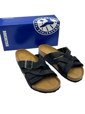 Birkenstock Lugano Cross-Strap Slide Sandals Size 42 EU